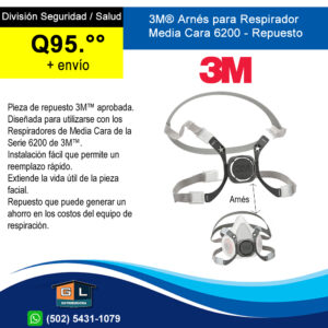 3M Arnés para Respirador Media Cara 6200 - Guatemala 2022 - mayo