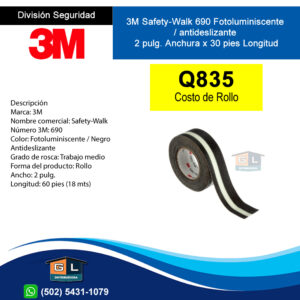 3M Safety-Walk 690 Fotoluminiscente Antideslizante - Guatemala