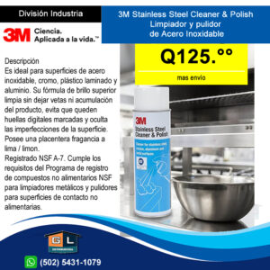 3M Stainless Steel Cleaner & Polish Limpiador y pulidor de Acero Inoxidable - guatemala 2022