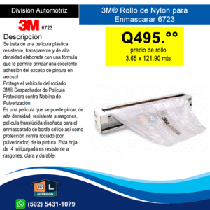 3M® Rollo de nylon Empapelar - PELÍCULA PLÁSTICA PINTABLE NO 6723.fw
