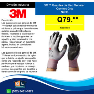3M™ Guantes de Uso General Comfort Grip Nitrilo Guatemala 2022