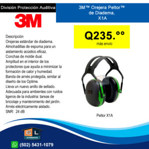 3M™ Orejera Peltor™ de Diadema X1A - Guatemala Junio 2022