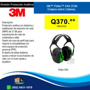 3M™ PELTOR™ X4A 27db - Guatemala Junio 2022