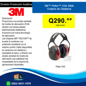 3M™ Peltor™ X3A 28DB - Guatemala Junio 2022