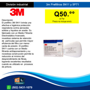 3m 5n11 Prefiltro N95 - Guatemala Junio 2022