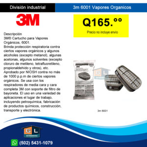 3m 6001 Vapores Organicos Guatemala abril 2022