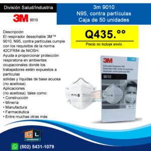 3m 9010 N95 Caja 50 unidades - (sustituye a N95 3m 9502) Guatemala Julio 2022
