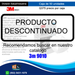 3m 9502+ n95 Caja 50 unidades - Discontinuada - 3m 9010- Guatemala Julio 2022