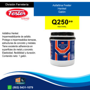 Asfaltina Fester Henkel Presentacion Galon - Guatemala 2023 - Gl Distribuidora