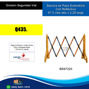 Barrera de Seguridad Extendible - Transito o Peatonal BS97220.fw