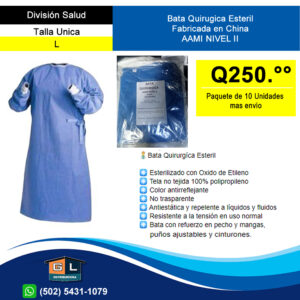 Bata Quirurgica Esteril AAMI II - Precio de mayorista 2022 Guatemala