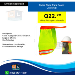Cubre Nuca para Casco Universal con reflectivo - guatemala 2022