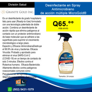 Desinfectante en Spray AntiMicrobiano de Accion Multiple, 24 oz, Guatemala 2022 - mayo