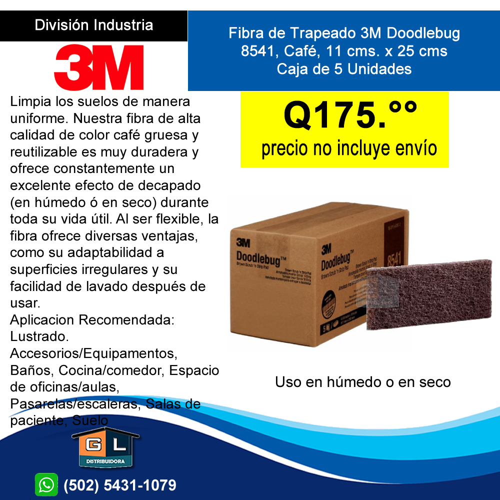 Fibra para Trapeado 3M™ Doodlebug™ 8541, Café, 11 cm x 25 cm guatemala 2022