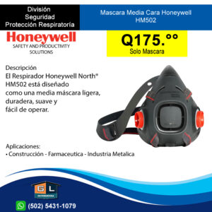 Mascara Media Cara Honeywell HM502 - GL DISTRIBUIDORA - Junio 2022