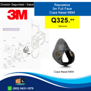 Repuesto Copa Nasal 6894r para Full Face 3m 6800 - GL DISTRIBUIDORA - mayo 2025