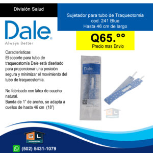 Sujetador para tubo de Traqueotomía cod. 241 Pediprints Blue Marca Dale - Gl Distribuidora Guatemala
