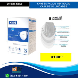 Mascarilla Kn95 Empaque Individual Caja de 50 unidades