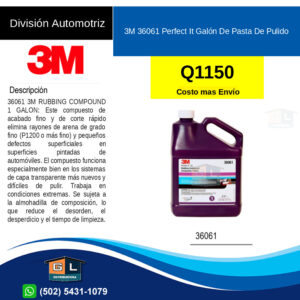 3M 36061 Perfect It Galón de Pasta de Pulido