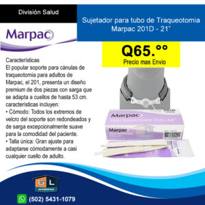 Sujetador para tubo de Traqueotomía 201d Marpac - Gl Distribuidora Guatemala