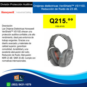 Orejeras dieléctricas VeriShield™ VS110D. 23db - Guatemala Junio 2022